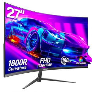 Gawfolk &Eacute;cran PC Gamer Incurv&eacute; 27 Pouces 180Hz, 1080p Moniteur PC Gaming 144Hz 1800R, &Eacute;cran D'Ordinateur Jeu avec FreeSync & Eye-Care Technology, DP, HDMI, Noir (Gawfolk Direct, neuf)
