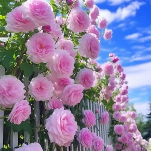 Lot de 1000 graines de rose grimpante de vigne, graines de rose grimpante pour la plantation en plein air, clôtures de jardin, pergolas et treillis, longue vigne (1000, rose) (YangchunY, neuf)