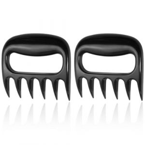 MIRKUZI S&eacute;parateur de viande pour barbecue en 2 pi&egrave;ces, griffes &agrave; viande, griffes de porc effiloch&eacute;es &agrave; la main,griffes effiloch&eacute;es &agrave; la main,fourchettes &agrave; porc effiloch&eacute;es &agrave; la main de haute qualit&eacute; (HU  YIFENG UK SHOP, neuf)
