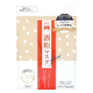 PDC Wafood Made Sakekasu Mask Glow &ndash; 7 feuilles | Masque japonais &agrave; feuilles de sak&eacute;, c&eacute;ramides et arbutine | Hydratant et &eacute;claircissant pour Dull, Dry Skin (HARAJUKU CULTURE JAPAN-FR, neuf)