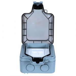 Bo&icirc;tier RJ45 mural &eacute;tanche IP 66-2 ports | Cat.6A, Prise RJ45 2 ports murale &eacute;tanche &eacute;quip&eacute;e cat&eacute;gorie 6A (Xeilom, neuf)