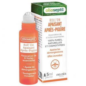 OLIOSEPTIL - Roll'On Apaisant Après-Piqûre - Huiles essentielles pures & naturelles - Aide à apaiser les démangeaisons - Roll'on 5ml (Parabio Santé, neuf)