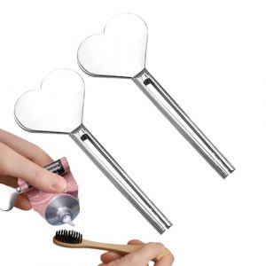 Yulokdwi Presse Tube Dentifrice, 2 Pi&egrave;ces pour Presse-Tube De Dentifrice, Cl&eacute; pour Rouleau De Tube, Cl&eacute; pour Presse-Tube en Acier Inoxydable, Presse-Tube De Dentifrice, Presse-Dentifrice Manuel (Yulokdwi, neuf)