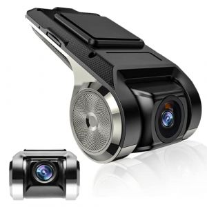 Hikity Camera Dash Voiture HD Mini DVR Enregistreur Caméra de Voiture Angle de Vision de 170 °, G-capteur, GPS Intelligent ADAS Driving Recorder USB Car DVR pour Android Autoradio Soutien TF (Max 32G) (Hikity Tech Hub, neuf)