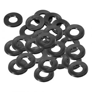 PATIKIL Joint Plat En Caoutchouc M6, Lot De 24, Diamètre Intérieur 6mm, Diamètre Extérieur 16mm, Épaisseur 1.5mm, Joint D'étanchéité Pour Robinet, Tuyau D'eau, Boulon De Fixation, Noir (PATIKIL UK, neuf)