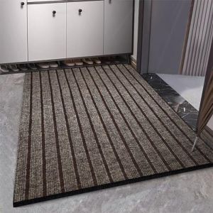 Swsen Paillasson Exterieur Entrée | Tapis d'entrée Intérieur Antidérapant et Durable | Absorbe l'eau et Ramasse la Saleté | Tapis de Porte Lavable Machine(Brun foncé, 80x200cm) (Swsen, neuf)
