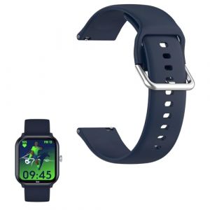 YANGC Compatible pour Mode Silicone Classique Bracelet De Remplacement Compatible pour ICE-WATCH Montre Connect&eacute;e enfant ICE smart junior 2.0 1,75 Pouces (Bleu) (Fiona's Daily Essentials, neuf)