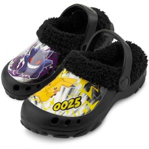 Get Trend Pokemon Sabots Enfant Gar&ccedil;on Hiver Doublure Polaire, Chaussures Chaudes Pikachu, Sabots de Jardin avec Bride (31 EU, Multi Pokemon) (Get Trend., neuf)