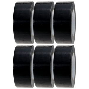 Crimson Starfish ruban adh&eacute;sif noir | 6 rouleaux de ruban adh&eacute;sif Gaffer 48 mm x 45 m | fr&eacute;sistant &agrave; l'eau | Ruban adh&eacute;sif multi-usages pour int&eacute;rieur/ext&eacute;rieur | ultra r&eacute;sistant (Crimson Starfish Limited, neuf)