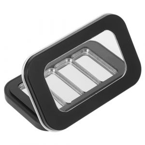 VILLCASE Bo&icirc;te Magn&eacute;tique de Rangement S Petite Palette de Maquillage Vide 4 Godets de Fard &agrave; Paupi&egrave;res et Blush Format Compact Mat Noir pour Personnalisation et Voyage (Farrar Fae, neuf)