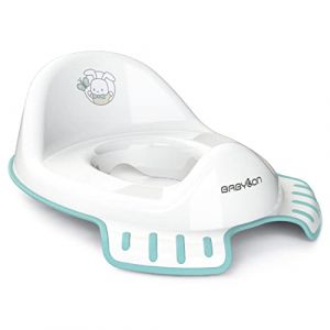 BABYLON Si&egrave;ge WC Flipper Pot Toilette B&eacute;b&eacute; Antid&eacute;rapant - Abattant avec Poign&eacute;e et Crochet - Lunette pour Enfant - R&eacute;ducteur de Toilettes - Blanc (Kleeblatt GmbH, neuf)