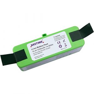 NASTIMA Batterie au Lithium-ION 14,4V 5200mAh Compatible with iRobot Roomba 600 700 800 900 Serie 614 615 675 680 690 694 760 780 790 805 880 890 895 960 980 985【Mise &agrave; Jour 2023】 (JXK-EU, neuf)