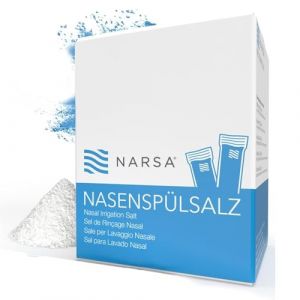 NARSA Lot de 30 sels de rin&ccedil;age nasal pour douche nasale - Sel de lavage nasal sans conservateurs - 30 sachets de 2,25 g chacun de sel de rin&ccedil;age nasal - Fabriqu&eacute; en Allemagne (Vitalwerk GmbH, neuf)