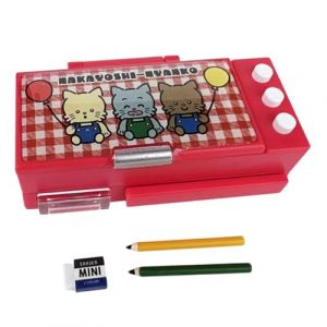 ＡＷＨＡＯ Trousse à crayons pour maison de poupée 1:12, modèle de papeterie de jeu de simulation, ensemble de gommes à règle miniatures, Rouge (TAIZhiChen, neuf)