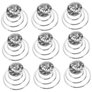 Veemoon Lot De 12 Pinces &agrave; Cheveux En Spirale Strass Mini Design Simple Strass Unique Pour Femmes Cheveux Longs Coiffure Chignon Et Mariage &Eacute;l&eacute;gants (Quiet Window, neuf)