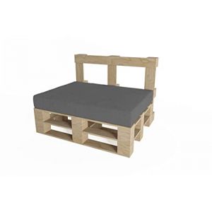 chilly pilley Coussins Palette Euro Coussins De Jardin Lavables Housse Amovible avec Fermeture Plusieurs Couleurs Et Tailles (Coussin D'assise120x80x10 Gris) (chillypilley, neuf)