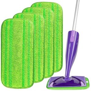 AIDEA Lingettes Reutilisable pour Swiffer WetJet 4 Packs,Tampon &agrave; vadrouille r&eacute;utilisable,Mop Pads en Microfibres pour Nettoyer et frotter Les sols secs ou humides, Le Bois, carrelage et marbre (AIDEA HOME EU, neuf)