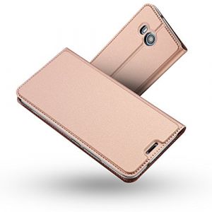 Coque HTC U11,Radoo&reg; Ultra Mince en Cuir PU Premium Housse &agrave; Rabat Portefeuille &Eacute;tui de Bumper Folio &agrave; Clapet pour HTC U11 (Rose) (Radoo EU Direct Store, neuf)