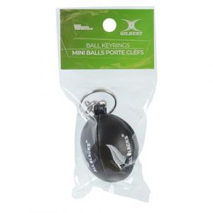 Gilbert Porte-cl&eacute;s ballon &eacute;ponge rugby Nouvelle-Z&eacute;lande (Ponera, neuf)