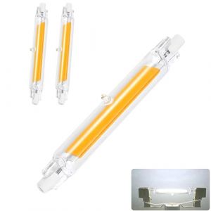 Ampoule R7S LED 118mm Dimmable,LED COB Ampoules Blanc Froid 6000K,2000LM Pas de Scintillement,118mm 20W Ampoule &Eacute;quivalent Ampoule Halog&egrave;ne J118 200W,&Eacute;clairage &agrave; Faisceau 360 &deg;,AC 220-240V,Lot de 2 (Hsientpe EU, neuf)