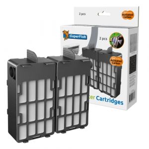 Superfish Hang on Filter Cardtridge - 2 Cartouches filtrantes (L'Aquarium, neuf)