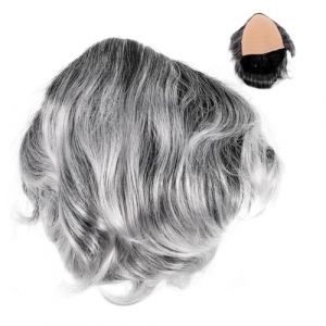 Hemobllo Postiche Calotte Chauve R&eacute;aliste Grise Fibressynth&eacute;tiques Humour Hommes et Gar&ccedil;on et Filles Cosplay F&ecirc;te D&eacute;guisement Taille Unique (Leopolerd, neuf)