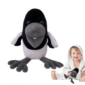 G&eacute;n&eacute;rique Toys en Peluche Steve et Maggie, Jouets de Silhouette en Peluche Steve et Maggie, poup&eacute;e d'animaux en Peluche Corbeau, Jouets d'oiseaux &eacute;ducatifs, Ornements Mignons pour la Maison pr&eacute;sente (lifeno, neuf)
