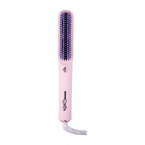 Brosse Lisseur Cheveux - Peigne Boucles Technologie Ionique,Brosse Chauffante Avec Contrôle De Température À 3 Niveaux Pour Voyage Déplacements Professionnels Et École (haormnx, neuf)