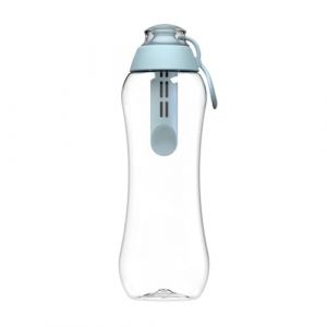Dafi Gourde Filtrante Soft, 0,5 l Dove Blue, 1 Filtre &agrave; Charbon Actif, Sans BPA Bouteille d'eau, Filtre le Chlore et autres contaminants - Gourde Sport, Gourde Paille, Bouteille d'eau de Sport (Dafi EU, neuf)
