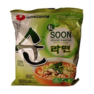 1 boîte (20 x 112 g) Nongshim Veggie Ramyun Soon végétarienne instantanée soupe de pâtes (Encas d'Asie, neuf)