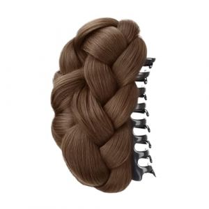 Postiche de, pince &agrave; griffes de postiche tress&eacute; torsad&eacute; r&eacute;aliste, faux avec pince &agrave; griffes s&eacute;curis&eacute;e, pour le travail quotidien des femmes et des filles (YunMengdianpu, neuf)