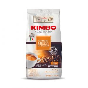 Café en grains Kimbo Crema Intensa, torréfaction moyenne, sachet de 1 kg (Espresso Italiano 1870 s.l., neuf)
