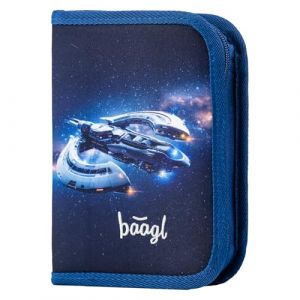 Baagl Trousse pour garçons et filles - Trousse d'écolier - Trousse à crayons - Trousse à crayons - Trousse d'école, Space Ship, Trousse à crayons (PRESCO GROUP A.S., neuf)