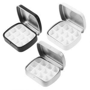 NIYANGLE Boîte De Rangement Pour Vernis à Et Palette De Peinture Aquarelle Métallique Avec Compartiments Palette Portable Avec Couvercle Idéale Pour Art De Et Peinture (Telinei, neuf)