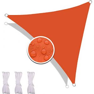Redfire Voile d'Ombrage 2.4X2.4X2.4M, Sèche Rapidement Voile d'Ombrage Camouflage Durable Différentes Tailles Compris Corde Fixation pour Espace Barbecue Orange (Redfire-EU, neuf)