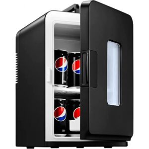 NORTHCLAN Mini Frigo de Chambre 15L/21 Canettes, 12V/220V Réfrigérateur Électrique avec ECO Mode Silencieux pour Chambre/Voiture, Garder Froid/Chaud, Glacière Portable de Beauté avec Étagère (HyperSaLes, neuf)
