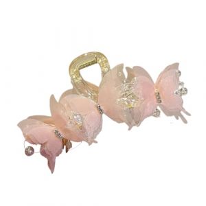 Pince à Cheveux de Printemps Filet à Cheveux Papillon Pince pour Femmes Belle Non Slip Cheveux Banane Clip pour Queue de Cheval Outil de Coiffure (diaoleikejiyouxiangongsi, neuf)