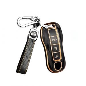ontto Coque de cl&eacute; de Voiture en TPU pour Porsche Cayenne 958 911 996 Macan Panamera 997 987 987 GT3 Cayman - Noir (Ontto, neuf)