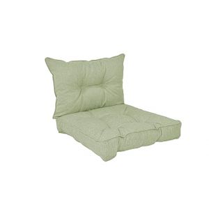 POKAR Coussins de Jardin Extrieur Coussin Chaise Galette de Chaise, 1 Lot de 2: Coussin d'assise 50x50x10 cm + Coussin Dossier 50x40x10 cm, Vert (EURAKOP-FR, neuf)