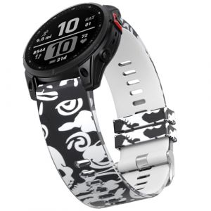 TOPsic Bracelet Fenix 5/Fenix 5 Plus, Bracelet de Montre 22mm Bande Remplacement en Silicone pour Fenix 5/5 Plus/Fenix 6/6 Pro/Fenix 7/Fenix 7 Solar/Approach S60/Quatix 5/Forerunner 935/945/Instinct (TOPsic, neuf)