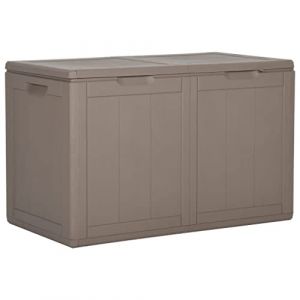 homiuse Coffre de Jardin Exterieur Coffre de Rangement Coffre de Rangement Exterieur Coffre de Rangement IntéRieur Rangement Exterieur Boîte de rangement de Jardin Marron PP Rotin 80,5x44,5x51 cm (HOMIUSE-Dirrect, neuf)