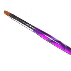 Nick & Ben Pinceau professionnel en gel en forme de chat Taille 4 | Violet | Pinceau &agrave; poils martre rouge | Pinceau pour nail art (NAILS-FACTORY, neuf)