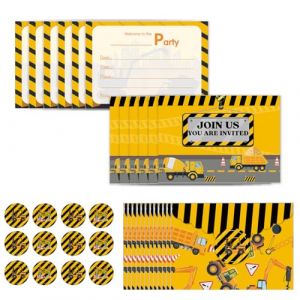 HAMKU 12x invitation anniversaire garcon carte invitation anniversaire Carte invitation Anniversaire +12pcs Enveloppe+12pcs Autocollant Pour Gar&ccedil;on et Fille (STAR JINGWEN, neuf)