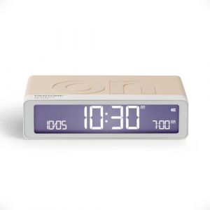 Lexon Flip Classic réveil Matin Lumineux, réversible avec Faces on Off et Fonction Snooze, à écran LCD et Lumière Tactile, Rechargeable par USB-C - Sand Dollar (LEXON DESIGN, neuf)