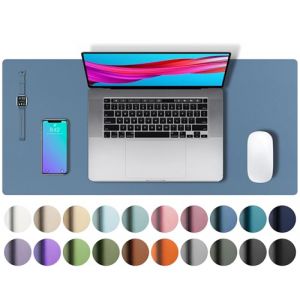 Aothia Sous-main, tapis de bureau en cuir PU, tapis de souris, protection de bureau antid&eacute;rapante, bloc-notes de bureau &eacute;tanche pour le bureau et la maison (60x35cm,Bleu denim) (Aothia FR, neuf)