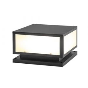 Lampe Pilier Extérieur Lampe Pilier Portail Pilier Lumineux D'extérieur En Aluminium, Abat-jour En PC, Colonne Lumineuse, Éclairage De Jardin, Allée, Paysage, Éclairage Public, Lampe De Cour Borne Lum (Zhiyandianzi, neuf)