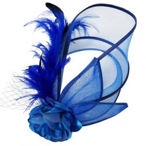 LXJLXD Chapeau bibi vintage pour cosplay, fête, mariage, femme, style années 20, bleu (JINGYIKEJIGS, neuf)