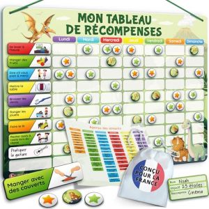 LIKARTO Tableau de Récompenses pour Enfants - Tableau magnétique avec de Nombreuses tâches et 280 aimants - Encourager Les Bons comportements - Calendrier Éducatif pour Enfant - Vert (Likarto, neuf)