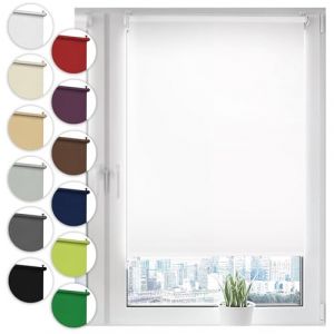 Sonello Store occultant Klemmfix sans percage90cm x 100cm Blanc, Store Enrouleur Opaque pour fenêtres et Portes, Fixation avec ou sans perçage, Kit de Montage Inclus, Protection Solaire (GardenFlora - Home & Garden, neuf)