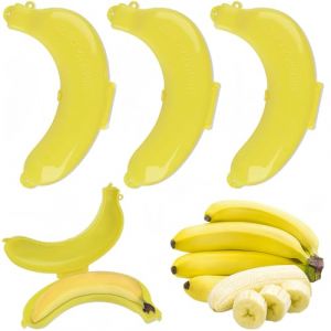 Etui Banane Lot de 3 Bo&icirc;tes de Support Banane Stockage Protection Banane Banane Support Sans BPA Forme Banane en Plastique Convient pour Transporter des Fruits en D&eacute;placement Stockage de Bananes (GeXin777, neuf)